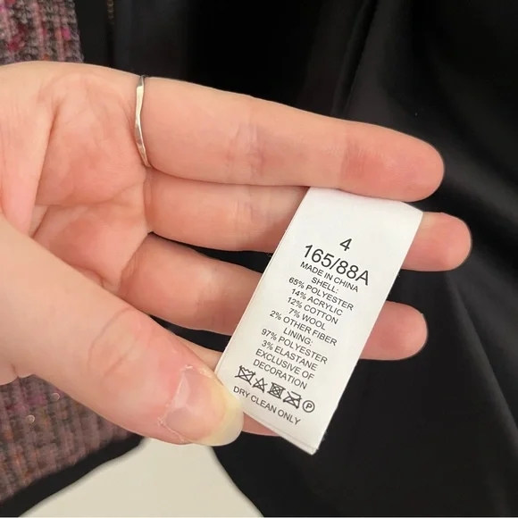 Kate Spade Puff Sleeve Tweed Jacket in Pink Plaid - Picture 9 of 11